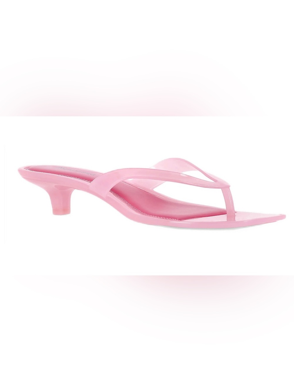 No Boundaries Pink Jelly Kitten Heel Flip Flop Sandals Women’s Size 6 NWT - Picture 2 of 12